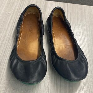 Tieks Black Leather Flats